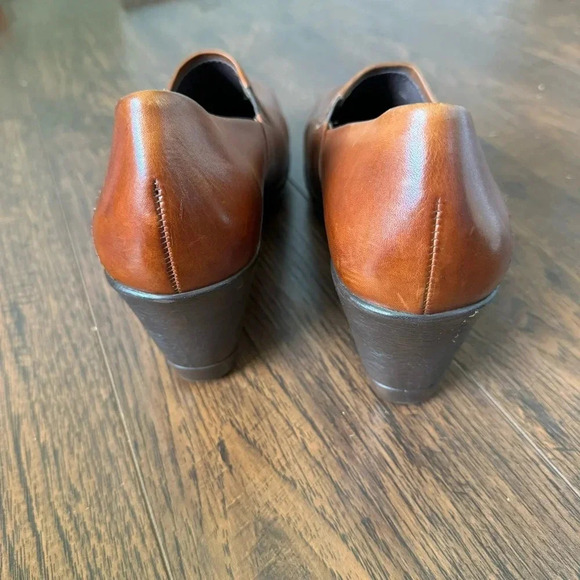Dansko Rosaline Brown Leather Slip On Wedge Clog Women’s Size 9.5/10 - Picture 6 of 9